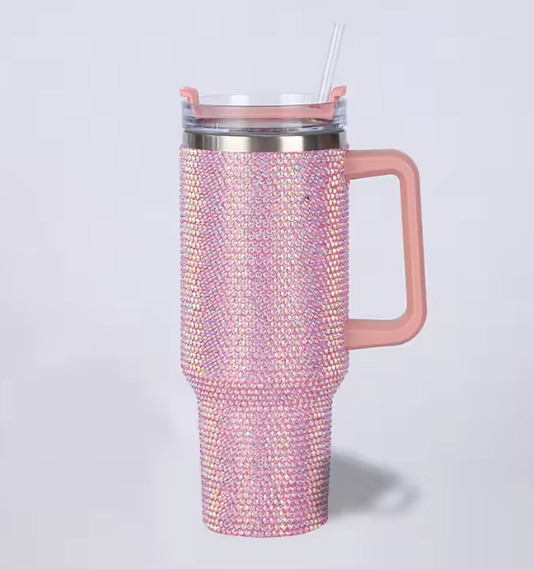 STANLEY Shiny Diamonds Quencher H2.0 Tumbler with Handle and Straw | Flowstate 3-Position Lid | Cup Holder Compatible for Travel | Insulated Stainless Steel Cup | BPA-Free
