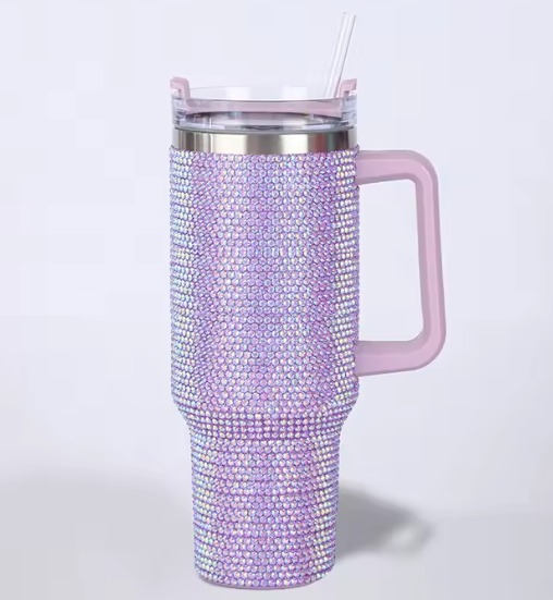 STANLEY Shiny Diamonds Quencher H2.0 Tumbler with Handle and Straw | Flowstate 3-Position Lid | Cup Holder Compatible for Travel | Insulated Stainless Steel Cup | BPA-Free