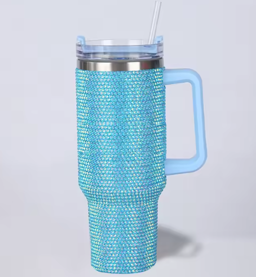 STANLEY Shiny Diamonds Quencher H2.0 Tumbler with Handle and Straw | Flowstate 3-Position Lid | Cup Holder Compatible for Travel | Insulated Stainless Steel Cup | BPA-Free
