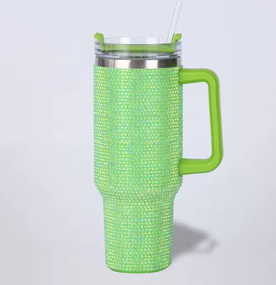 STANLEY Shiny Diamonds Quencher H2.0 Tumbler with Handle and Straw | Flowstate 3-Position Lid | Cup Holder Compatible for Travel | Insulated Stainless Steel Cup | BPA-Free
